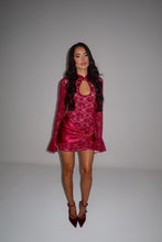 Load image into Gallery viewer, EXCLUSIVE DESIGN: CLEOPATRA LACE DRESS (BURGUNDY)