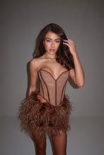 Load image into Gallery viewer, LAYLA CORSET TOP | CHOCOLATE
