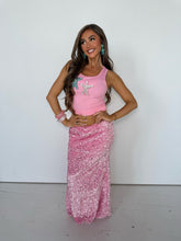 Load image into Gallery viewer, STARRY SHORES CROPPED TANK TOP

