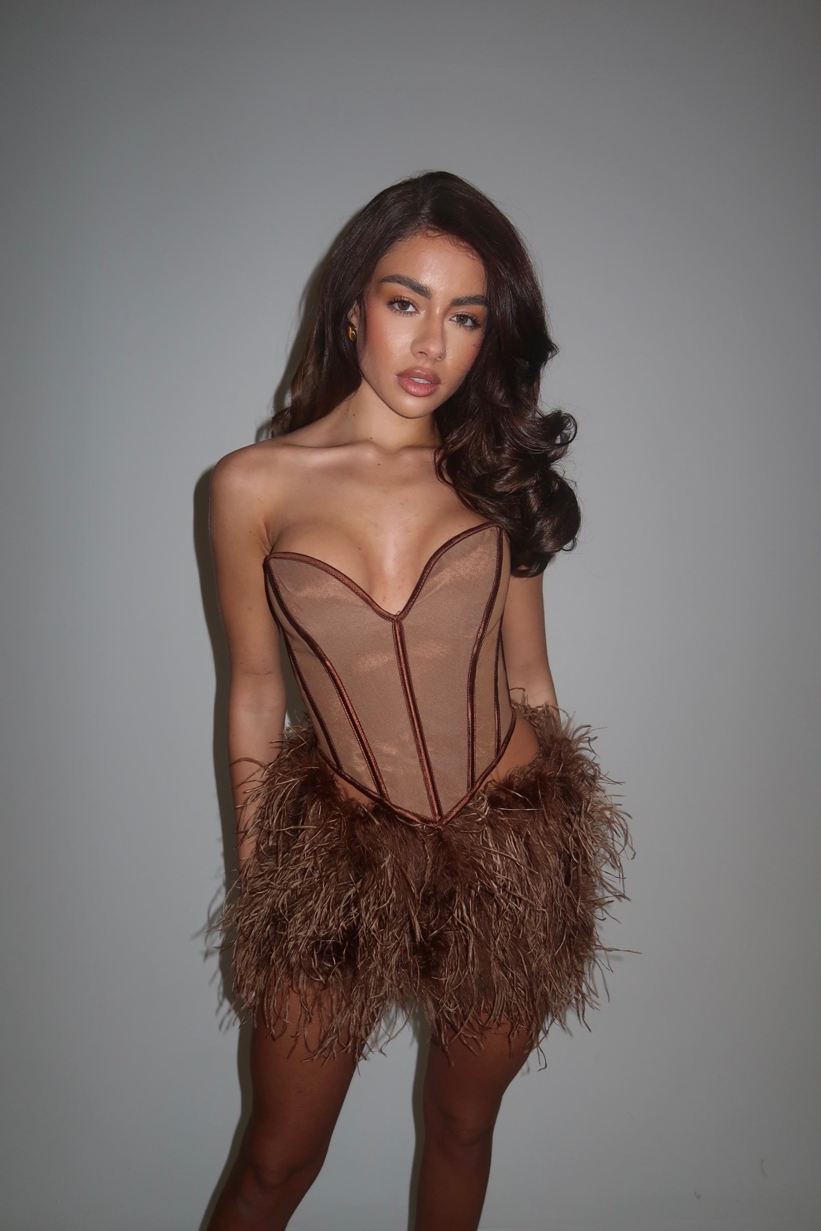 LAYLA CORSET TOP | CHOCOLATE