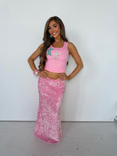 Load image into Gallery viewer, CANDY CANE SEQUIN MAXI SKIRT
