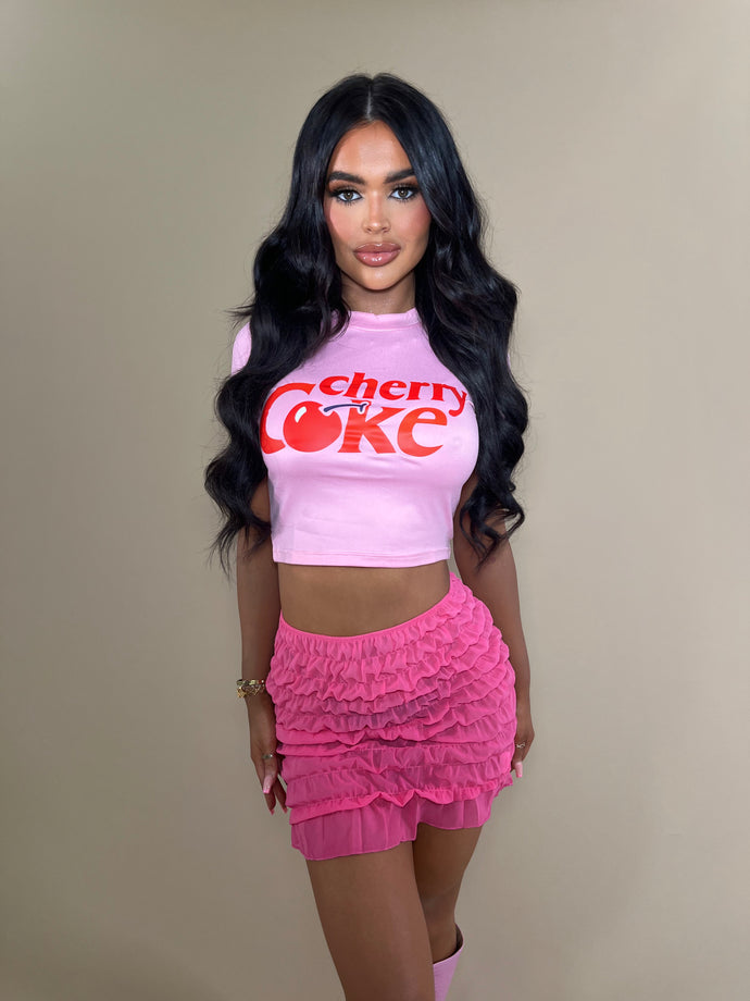 COCA CROP TOP (PINK)